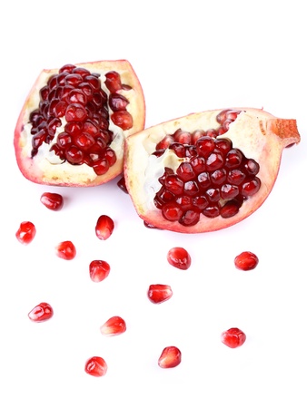 Slices and seeds pomegranateの写真素材