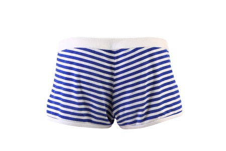 Woman's beach shorts isolated on a white background.の写真素材