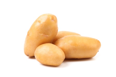 potatoes isolated on white background close upの写真素材