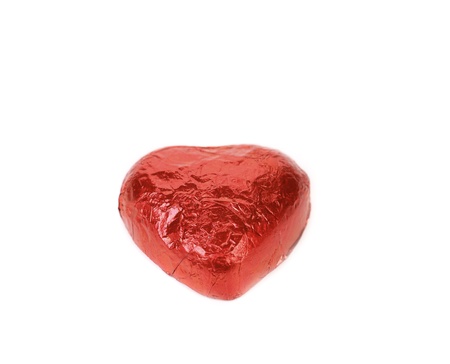 Red heart. Isolated on a white background.の写真素材