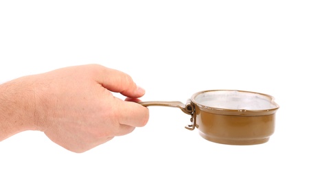 Cover of  aluminum military mess-tin like tea cup.の写真素材