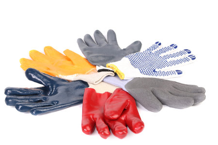 Protective gloves. Isolated on a white background.