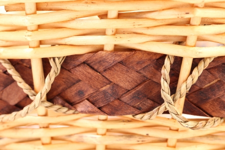 vintage weave wicker basket. の写真素材