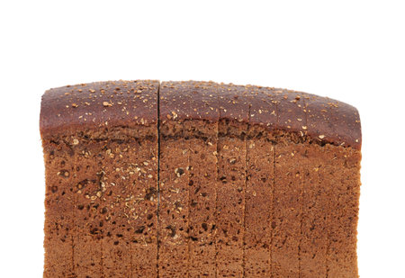 Rye sliced bread close up