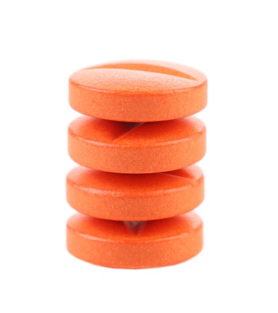 Stack of pillows. Isolated on a white background.の写真素材