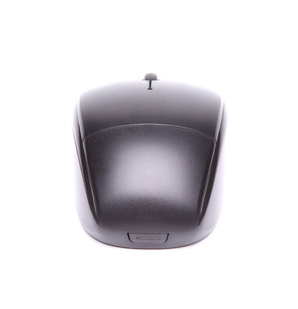 Close up of wireless computer mouse. Isolated on a white background.