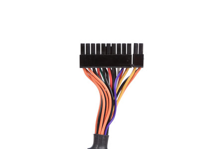 Computer connection plug. Isolated on a white background.