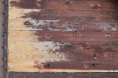 Brown wood plank table texture. Whole background.の写真素材