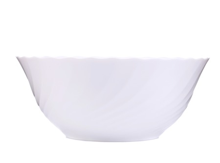 White ceramic bowl. Isolated on a white background.の写真素材