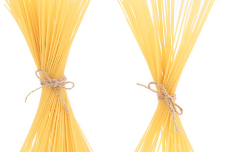 Raw italian spaghetti pasta. 