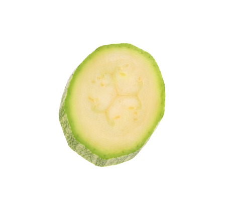 Ripe slice of marrow. Isolated on a white background.の写真素材