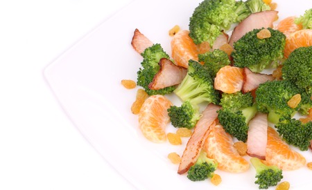 Close up of broccoli salad. の写真素材