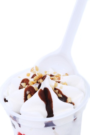 Ice cream in a cup.の写真素材