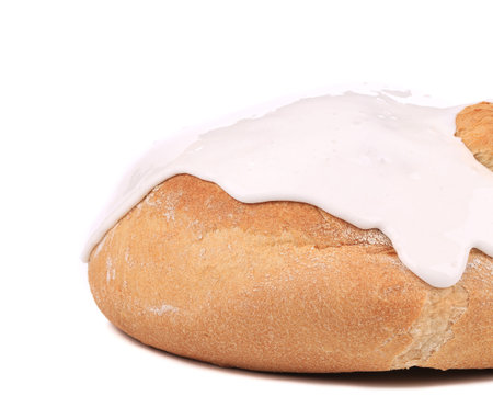 Fresh bun with glaze. 