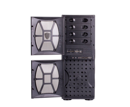 Computer system unit. Isolated on a white background.