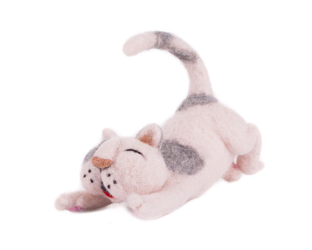 Cute cat toy. Isolated on a white background.の写真素材