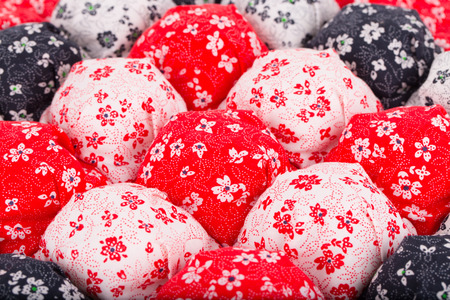 Colorful pillow close up. Macro. Whole background.の写真素材