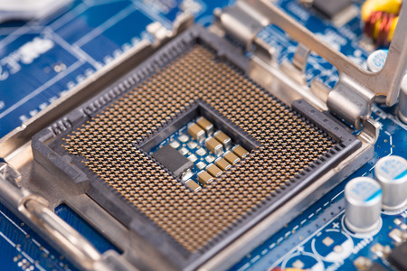 Inside the computer as a background closeupの写真素材