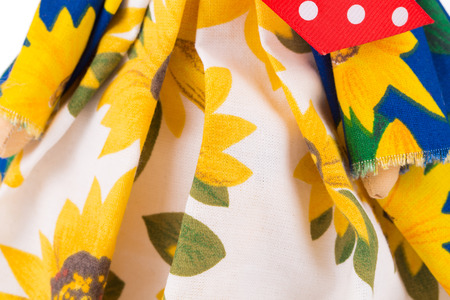 Colorful material. Fabric texture in the closeupの写真素材