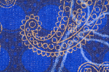 Close up of beautiful paisley pattern on cloth.の写真素材