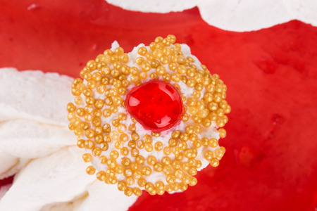 Delicious cake close up as a backgroundの写真素材