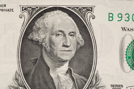 Close up of american dollar bill as a background