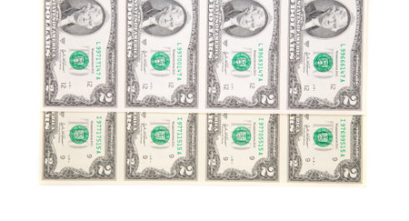 Two-dollar bills. Whole background in the closeup.の写真素材