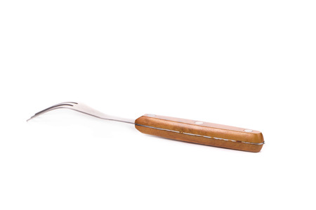 Fork on white background. Isolated on a white background.の写真素材