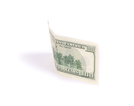 American dollar bill. Isolated on a white background.