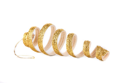 Christmas decoration spiral toy. Isolated on a white background.