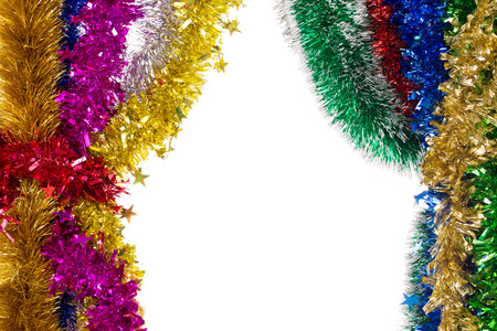 Tinsels of different coloursの写真素材