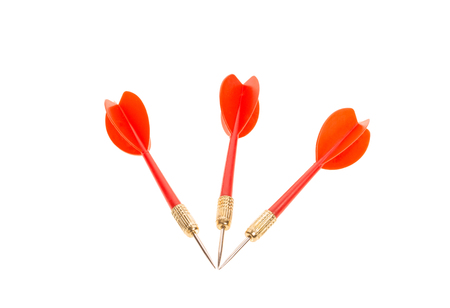 Green and red dart arrows. Isolated on a white background.の写真素材