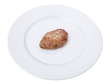 Delicious pork cutlet. Isolated on a white background.の写真素材