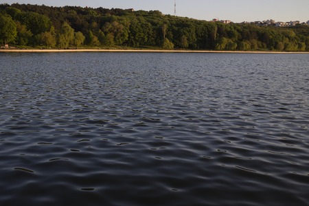 Evening in the park. Park of Valea Morilor in Chisinau.の写真素材