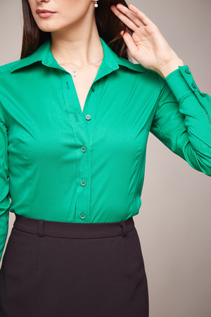 close up of clothes on fashion modelの写真素材