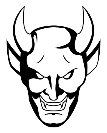 demon faceのイラスト素材