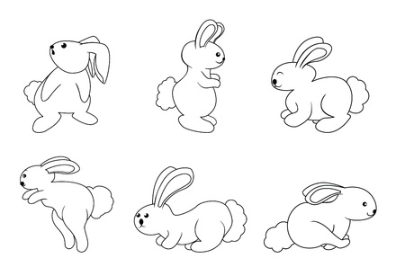 rabbit setのイラスト素材