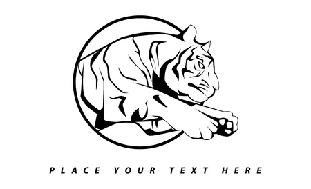 tiger jump symbolのイラスト素材