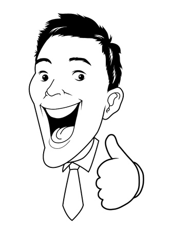 businessman thumb upのイラスト素材