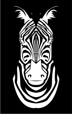 zebra faceのイラスト素材
