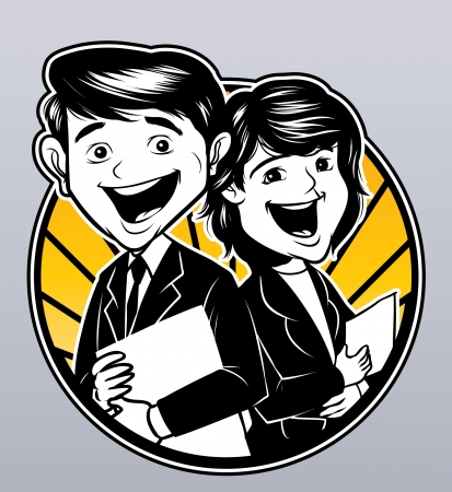 success coupleのイラスト素材