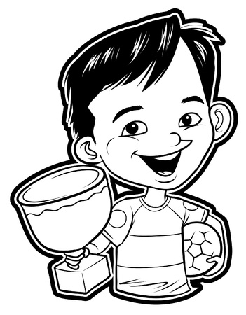 Boy Winner のイラスト素材