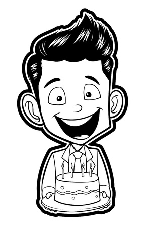 Birthday Party cakeのイラスト素材