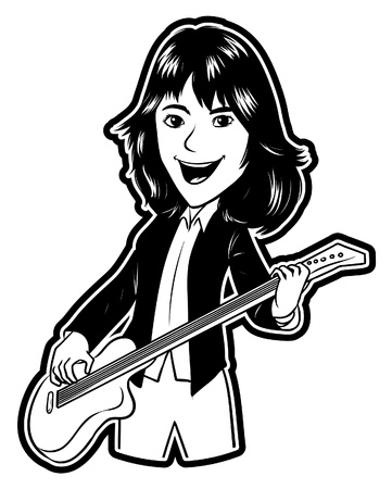 Guitar girlのイラスト素材