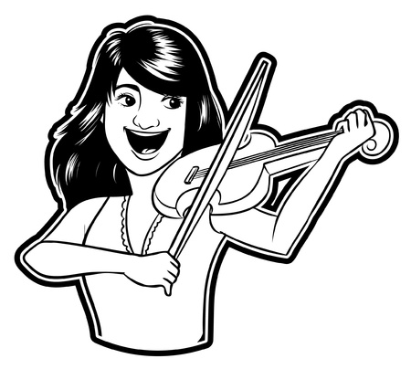 Violin Girlのイラスト素材