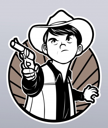 cowboy gunのイラスト素材