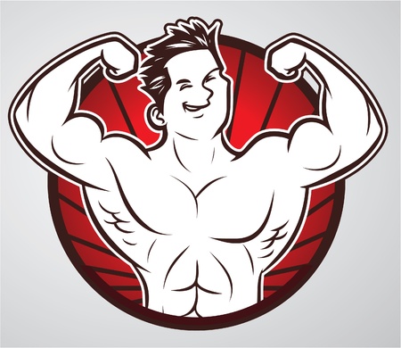 body builderのイラスト素材