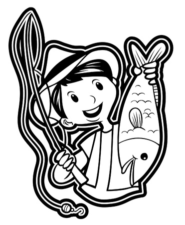 man fishingのイラスト素材