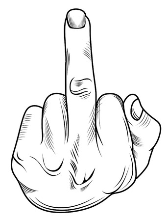 middle Fingerのイラスト素材