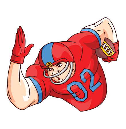 American Football Playerのイラスト素材